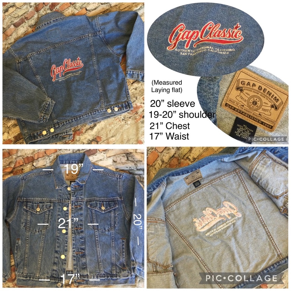 GAP Classic Denim Jacket Vtg 1990 Petite M or (Kids XL)